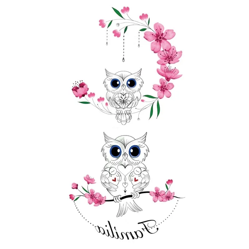 Waterproof Black Temporary Tattoo Stickers Men Women Rose Feather ankle Body Art Water Transfer Tattoos Arm Waist Finger Tatoo