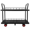 [US Local Warehouse] 2 Shelf Heavy Duty Rolling Utility Cart 880lbs Capacity Serving Cart with Wheels