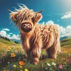 Highland Cow-11CT Stamped Cross Stitch 40*40cm