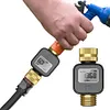 Digital Water Flow Meter IPX5 Waterproof Brass Inlet Outlet Flow Rate Test Meter