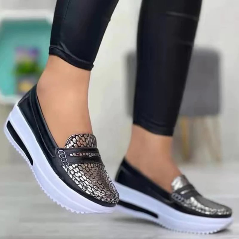 Breakj Women Shoes Slip On Platform Shoes For Casual Women Sneakers Summer Sports Sneaker Chaussure Femme Soft Vulcanized Shoes Loafers