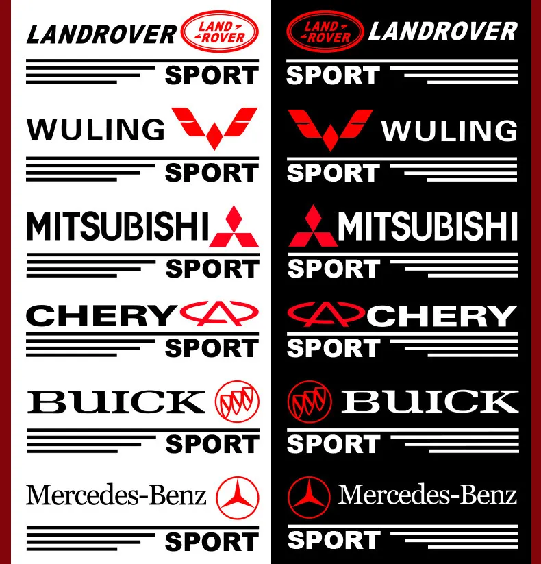 Personalized car label stickers waterproof and scratch-proof rearview mirror stickers