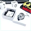 Car Turbo Cigarette Lighter USB Rechargeable Windproof Flameless Arc Lighter Keychain