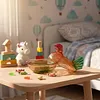 Vintage-Style Glass Hen on Nest Dish with Lid Tabletop Dessert Plate Snack Bowl