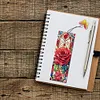 (US Local)3Pcs Special Shape Flowers Diamond Painting Art Bookmark with Pendant for Books