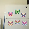 (US Local)6pcs/set DIY Diamond Painting Fridge Magnetic Sticker Kits (Butterfly)