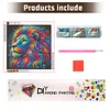 Diamond Painting -DIY Round Drill Colorful Lion(40*40CM)