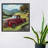 Field Red Car - Paint by Numbers Acrylic Painting 40*40cm