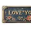 Love You Bye Hallway Entryway Door Signs Decor Easy Install Metal Wall Plaque Decor Wall-Mounted Retro Greenery Style Unny Sassy Home Decor for Entryway