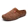 Unisex Winter Wool Casual Warm Anti-Slip Lazy Half-Slipper Shoes