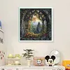 Forest Window-11CT Stamped Cross Stitch 50*50cm/19.69*19.69in