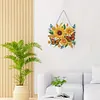 (US Local)DIY Acrylic Special Shaped Diamond Painting Flower Ornament Hanging Kit