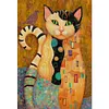 (Multi-Style) Tortoiseshell Cat-11CT Stamped Cross Stitch 30*45cm