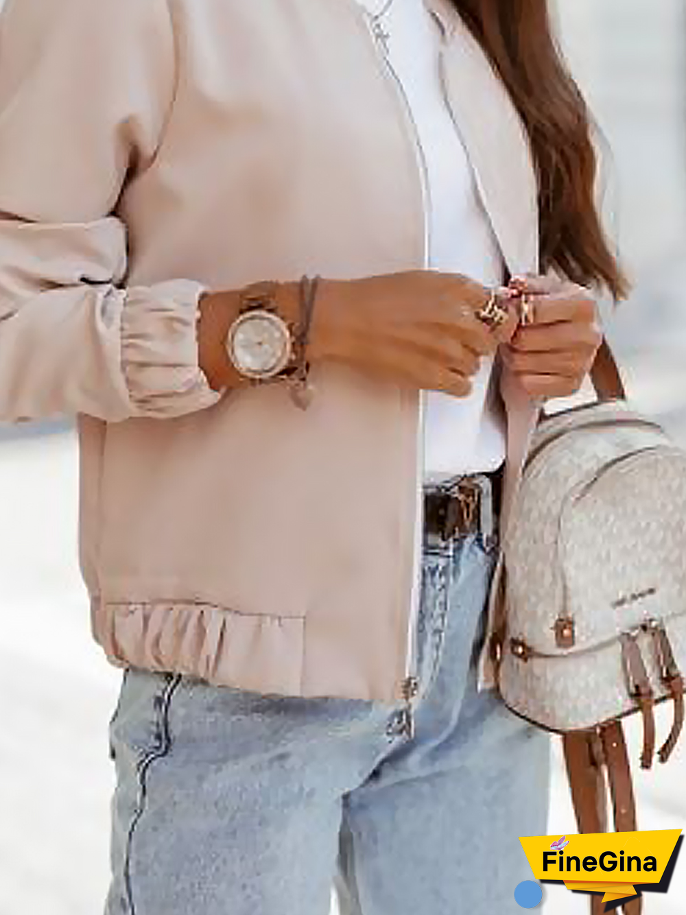 Casual Plain Loose Jacket