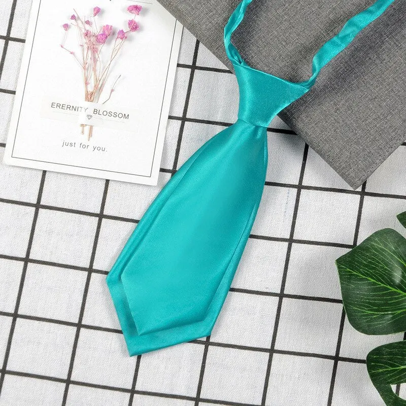 Necktie Polyester Men's Women's Shirts Student School Uniform Career Simple Double Layer Short Small Tie Classic Trendy Gifts