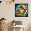 (US Local)Paint By Numbers Kit On Canvas DIY Oil Art Silhouette Lion Picture Decor40x40cm