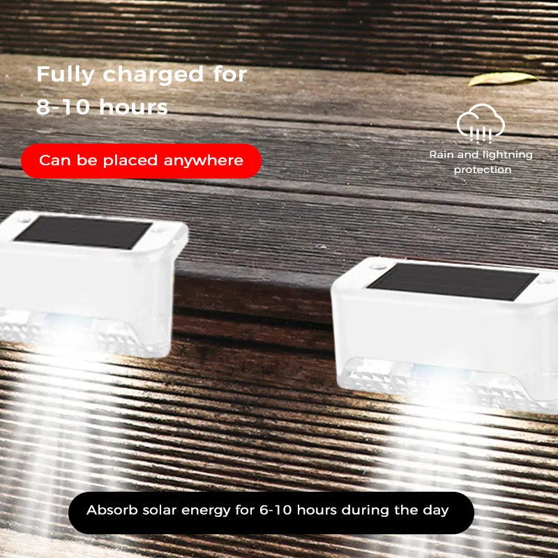 SAKER&reg; Solar Deck Lights Outdoor 4 Pack