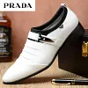 P&oacute;łbuty sk&oacute;rzane PRADA Brytyjskie buty casual business