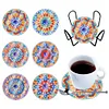 6Pcs/set Diamond Painting Mandala Water Proof Coaster Cup Cushion