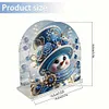 Christmas Acrylic DIY 5D Diamond Art Painting Napkin Holder Set (Snowman)