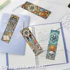 (US Local)8Pcs DIY Skull Diamond Painting Art Bookmarks with Crystal Pendants for Gift