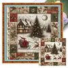 (Multi Style)Snowman With Wool Hat-Full Embroidery 3 strands 11CT Stamped Cross Stitch-40*50CM