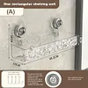 Glacier Pattern Transparent Shower Storage Rack Punch-Free Suction Cup Shelf
