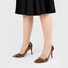 Women's 90mm Middle Heels Pointy Toe Red Bottom Pumps Gradient Color Patent