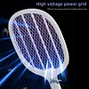 Bug Zapper Racket 2 in 1 Electric Fly Swatter Mosquito Killer for Indoor Outdoor