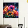 >SALE<5D DIY Full Round Drill Diamond Painting Luminous Flowers Kit Home Decor 30x30cm