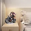 【Limited Stock Sale】DIY Girl Riding Motorcycle-Diamond Painting Ornaments（Single-Sided)