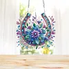 (US Local)Acrylic Special Shape Flowers Horseshoe 5D DIY Diamond Painting Dots Pendant