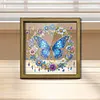 Diamond Painting Wooden Double-Sided Butterfly Ornaments Kit with Photo Frame Desktop