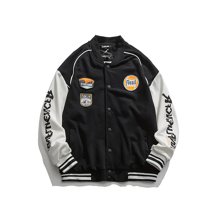 Letterman Jacket Outfit Senior Jackets Varsity Baseball Coat Spring and Autumn Loose Casual Jacket Men's Top