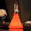  LED Night Light Creative Rocket Design 3D Print Space Shuttle Lamp Night Light Moon Lamp USB Rechargeable For Boys Birthday Home Light Decoration