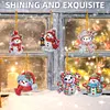 (US Local)12Pcs Xmas Theme  DIY Diamond Christmas Tree Pendant Wall Door Decoration