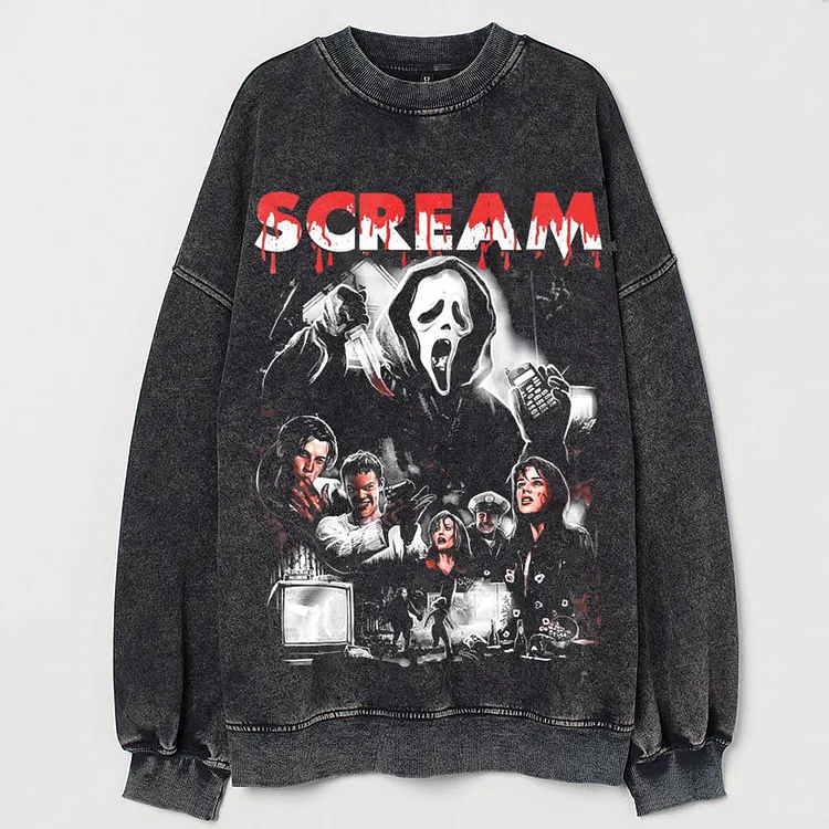 Vintage Scream  Halloween Sweatshirt