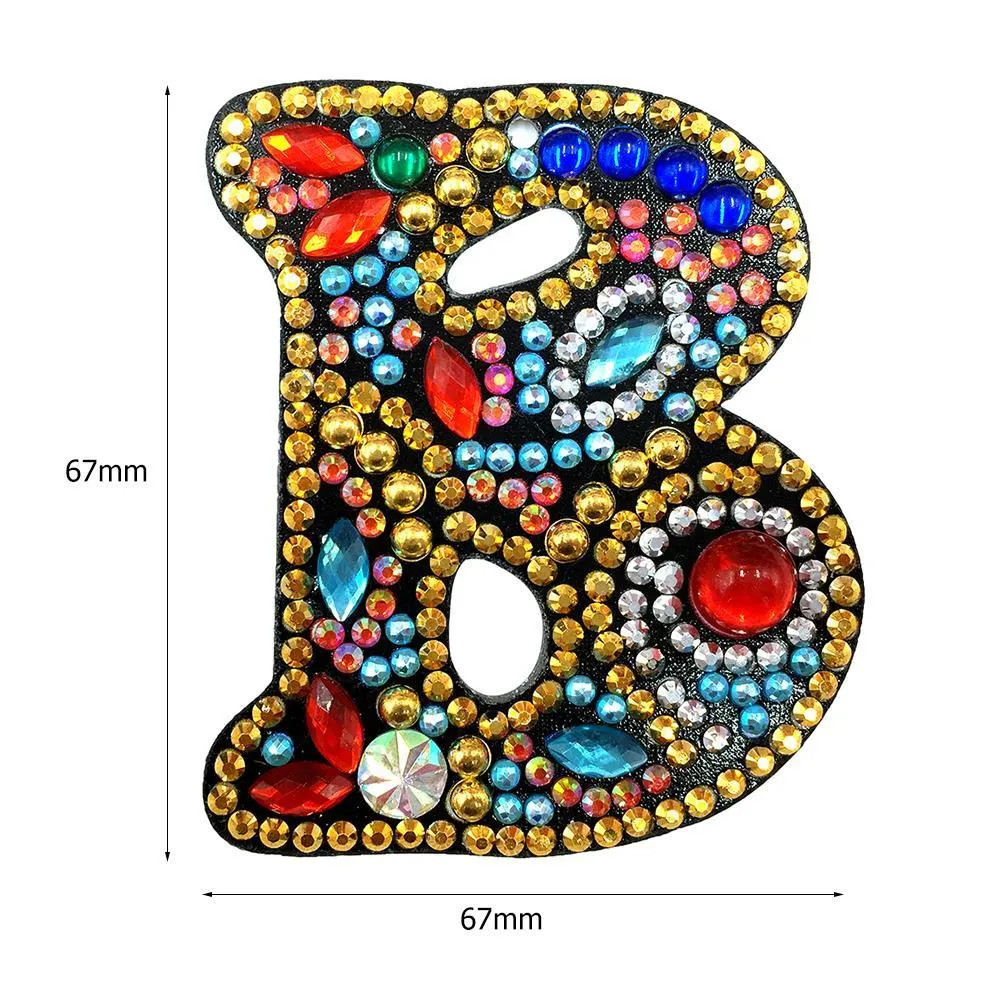 DIY Key Chain Diamond Painting Letters Women Girl Bag Keyring Pendant Gift