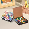 Butterfly Leather Diamond Art Note Box with 160 Sheets of Paper for Beginners