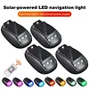 Solar-Power Car Roof Light with RC Punch-Free Universal Signal Mouse Lamp RGB Solar Powered Strobe Pilot Light for Pickup Trucks SUV Motorcycles