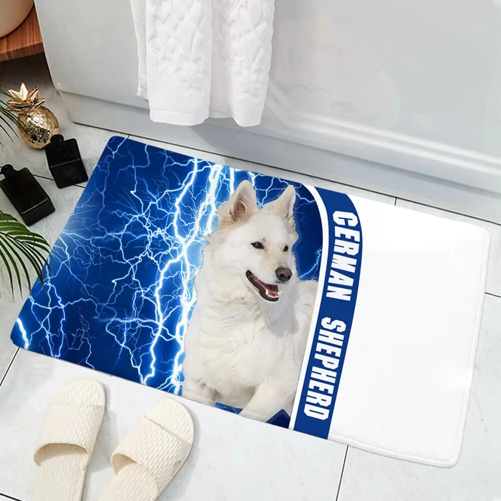 Athvotar Remember American Staffordshire Terrier Dogs Doormat Decor Print Carpet Flannel Non-Slip Doormat for Bedroom Porch