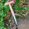 Hand Dibber Stainless Steel Sow Dibbler with Wood Handle Seed Planter Tool