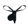 Men's Silky Smooth U Convex Pouch G-String Underwear Free Button Breathable Mesh T-Back Underpanties