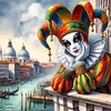 Diamond Painting-5D Full Round Drill Clown(40*40 CM)