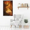 >SALE<5D Diamond Painting Fire Dragon Full Round Drill Rhinestone DIY Wall Arts