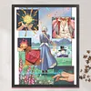 (Big Size)Hayao Miyazaki Animation Howl'S Moving Castle - 11CT Stamped Cross Stitch - 50*60cm