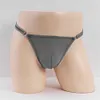 Detachable Sexy Ice Silk Stretch Sheer Low Rise Thong