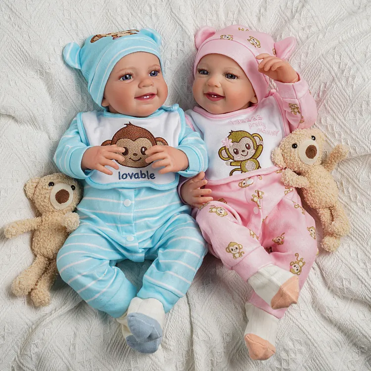 Babeside Smiling Reborn Baby Leen 20'' Little Infant Twins Best Gift for Kids