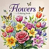 3PCS Wildflowers Coloring Book Set Mindfulness Art Books for Adults 