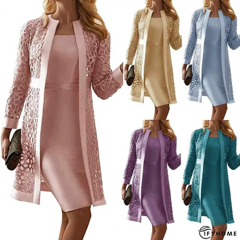 Women's Fashion Long Sleeve Formal Party Midi Dress | IFYHOME